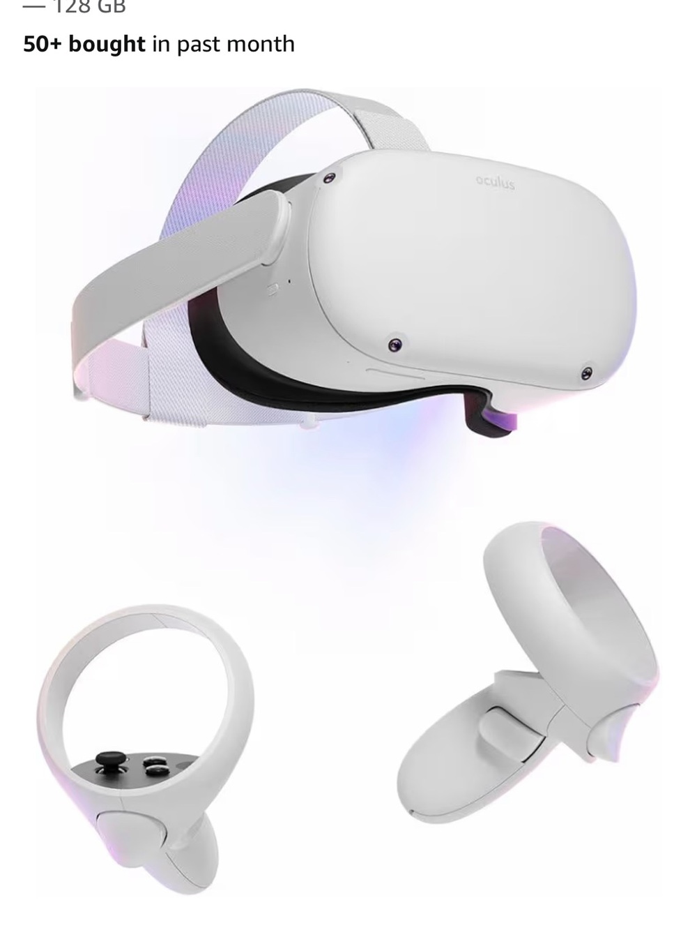 Oculus White Standalone VR Headset with White Controllers